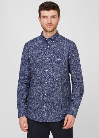 Темно-синяя кэжуал рубашка с цветами Gant