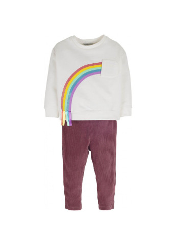 Рожевий демісезонний комплект світшот + штани mamino 14993 Idil Baby Mamino