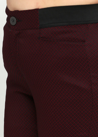 Темно-бордовые кэжуал демисезонные зауженные брюки BRANDTEX COPENHAGEN