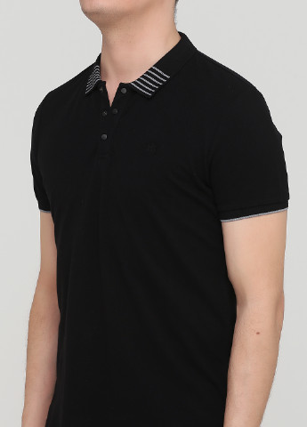 Черная футболка-поло для мужчин Mavi однотонная
