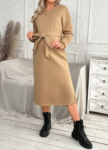 Пісочна кежуал сукня для вагітних SHEIN однотонна