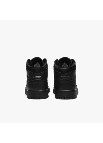 Кроссовки 1 Mid Jordan чёрные демисезоны (253926270)