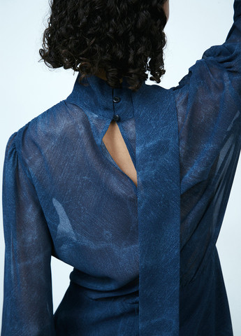 Темно-синя кежуал сукня H&M тай-дай
