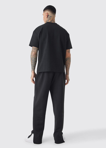 Черные кэжуал демисезонные прямые брюки Boohoo