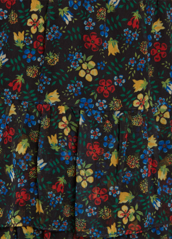 Разноцветная кэжуал цветочной расцветки юбка KOTON а-силуэта (трапеция)
