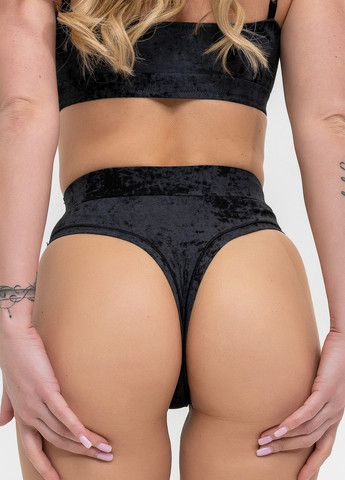 Серый демисезонный хлопковый комплект белья бралет и стринги TOTALFIT