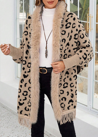 Бежевый демисезонный кардиган SHEIN