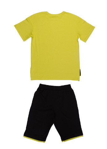 Оливковий літній комплект (футболка, шорти) з шортами Фламинго Текстиль