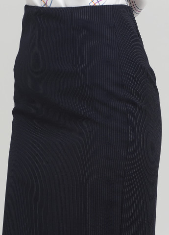 Темно-синяя офисная в полоску юбка Massimo Dutti карандаш