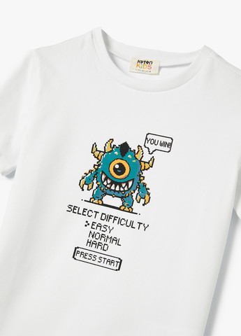 Белая летняя футболка KOTON