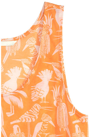 Майка H&M рисунок оранжевая кэжуал