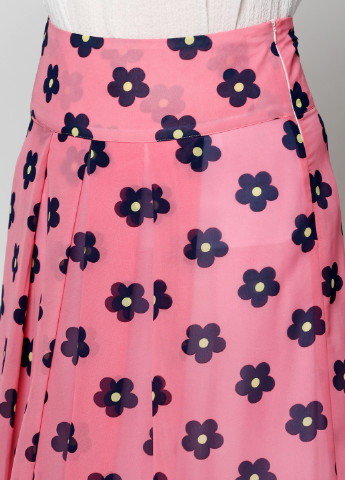 Розовая кэжуал цветочной расцветки юбка Алеся макси