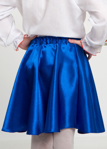 Темно-синяя кэжуал однотонная юбка Vyshyvanka мини