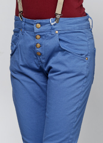 Бледно-синие кэжуал демисезонные зауженные брюки Everis