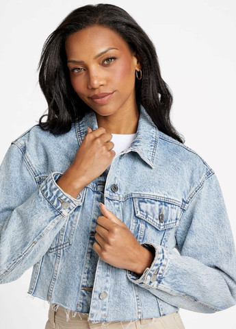 Синяя демисезонная куртка Guess