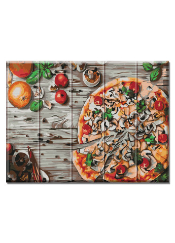 Картина за номерами на дереві "Піца" 30*40 см ArtStory (252613420)