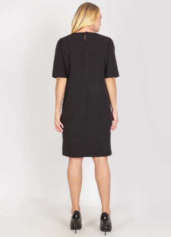 Черное кэжуал платье футляр Seam с абстрактным узором