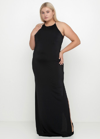Черное кэжуал платье с открытой спиной Missguided однотонное