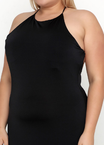 Черное кэжуал платье с открытой спиной Missguided однотонное