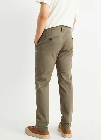 Серо-бежевые кэжуал демисезонные чиносы брюки C&A