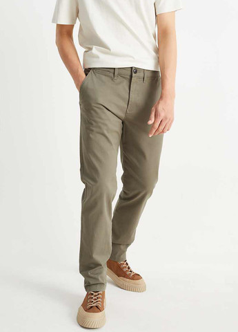 Серо-бежевые кэжуал демисезонные чиносы брюки C&A