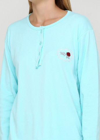 Мятная зимняя комплект плотный трикотаж (свитшот, брюки) Glisa Pijama