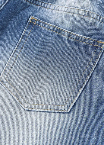 Синие демисезонные регюлар фит джинсы SHEIN