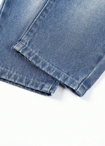 Синие демисезонные регюлар фит джинсы SHEIN