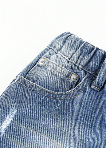 Синие демисезонные регюлар фит джинсы SHEIN