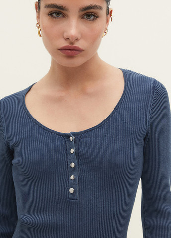 Синя кежуал сукня силуетна Stradivarius однотонна