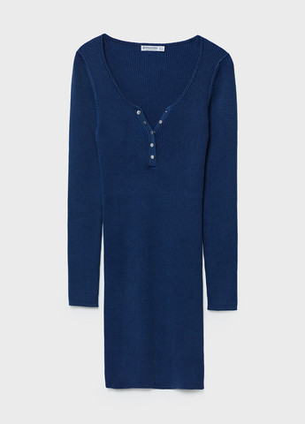 Синя кежуал сукня силуетна Stradivarius однотонна