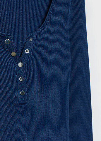 Синя кежуал сукня силуетна Stradivarius однотонна