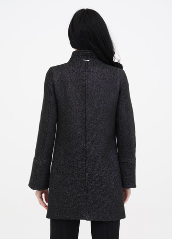 Черное демисезонное Пальто однобортное Collision