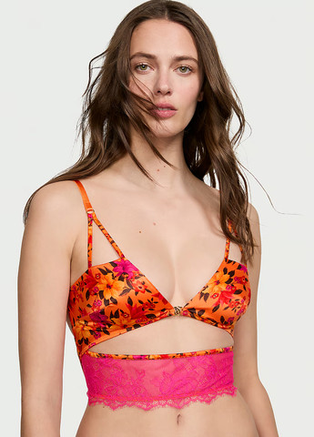 Оранжевый демисезонный комплект (бюстгальтер, трусики) Victoria's Secret