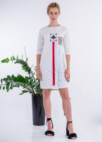 Белое кэжуал платье Sarah Chole однотонное