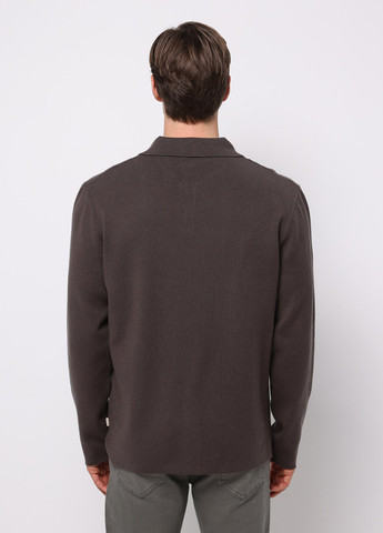 Коричневая футболка-поло для мужчин Colin's однотонная