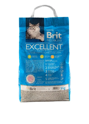 Наполнитель Excellent бентонитовый для туалета, 5 кг Brit Fresh (253785240)