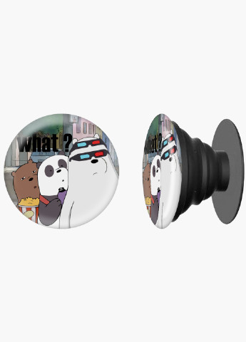Попсокет (Popsockets) держатель для смартфона Вся правда о медведях (We Bare Bears) (8754-2902) Черный MobiPrint (229014711)