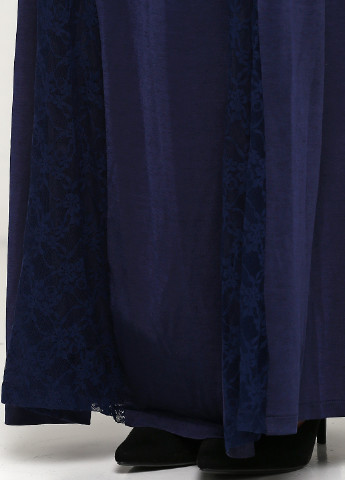 Темно-синяя кэжуал однотонная юбка Mango а-силуэта (трапеция)
