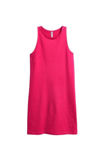 Кислотно-розовое платье H&M