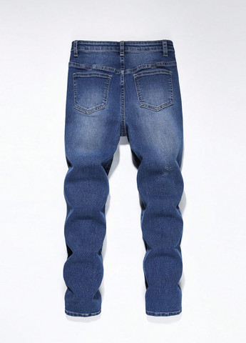 Синие демисезонные джинсы SHEIN