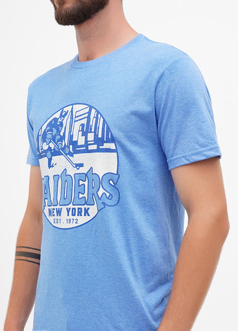 Голубая футболка Gildan