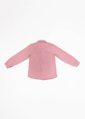 Темно-розовая кэжуал рубашка однотонная Jak Pani