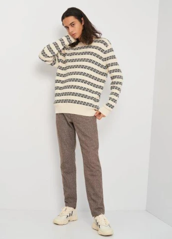 Молочний джемпер,молочний в візерунки, JACK&JONES
