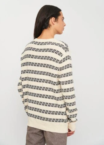 Молочний джемпер,молочний в візерунки, JACK&JONES