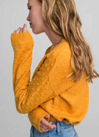 Горчичный джемпер befree (143617771)