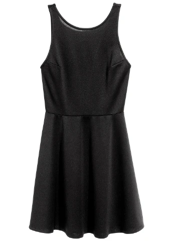 Черное кэжуал платье H&M однотонное