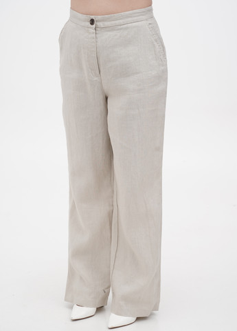 Светло-бежевые кэжуал летние прямые брюки NA-KD