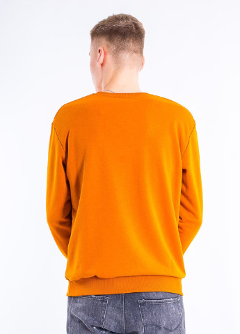 Свитшот Five Pocket - Прямой крой надпись оранжевый кэжуал трикотаж, хлопок - (244734022)