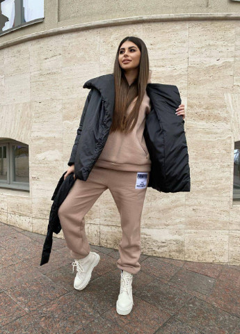 Черная зимняя женская тёплая куртка одеяло чёрная one size пуховик осенний зимний демисезонний No Brand